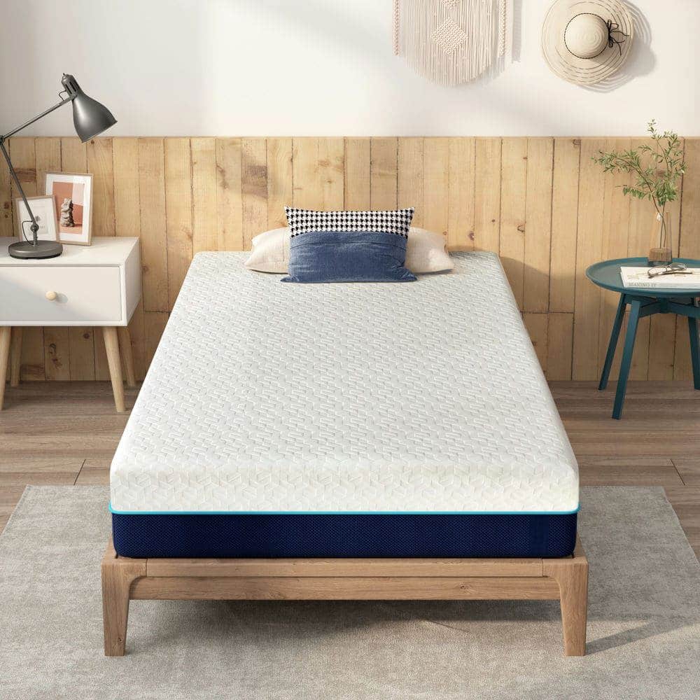 Front. Kadyn - 6 Inch Mattress in a Box, Gel Memory Foam Mattress for Cool Sleep & Pressure Relief - White.