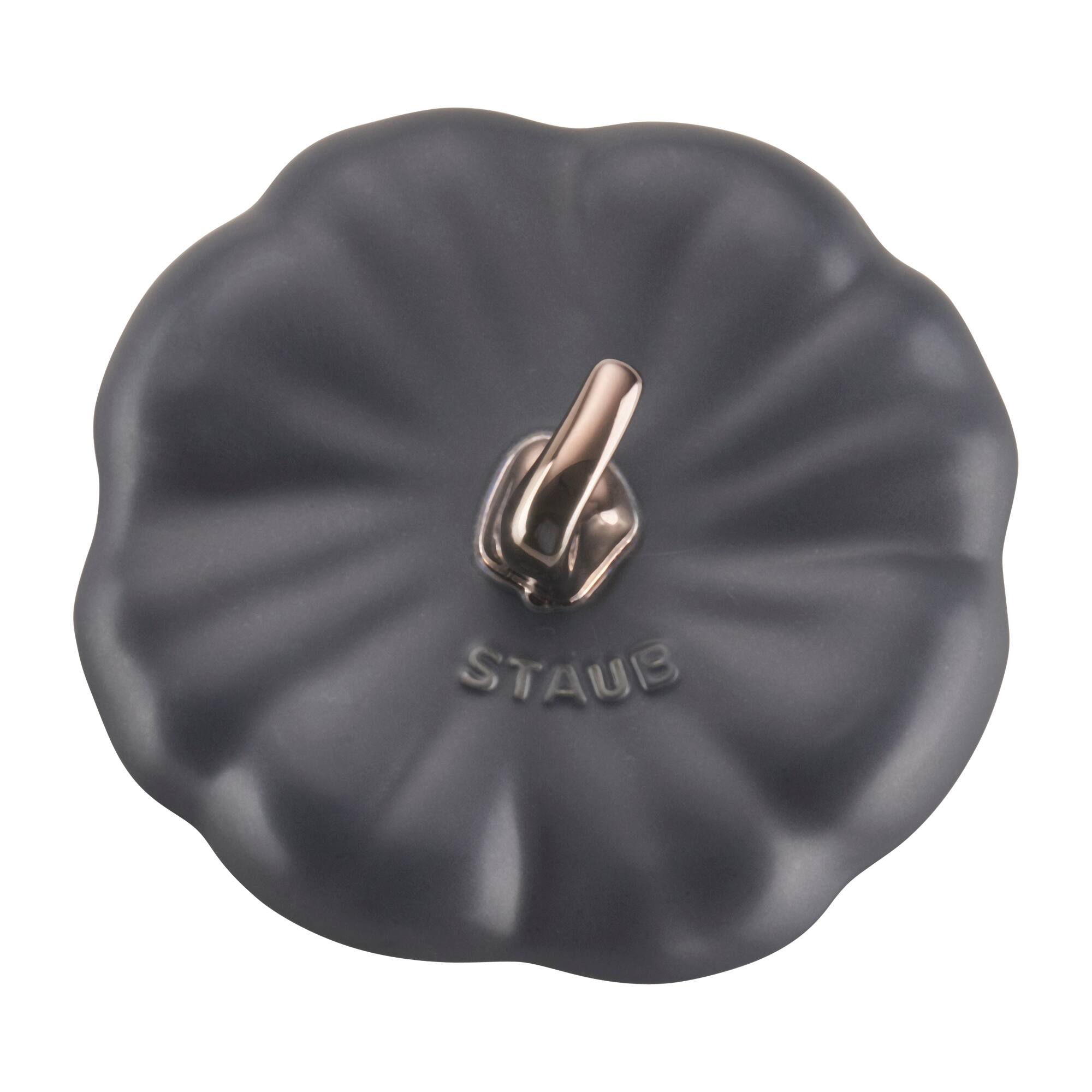 Alt View 3. Staub - Staub Ceramic 24-oz Pumpkin Cocotte - Matte Black - Matte Black.