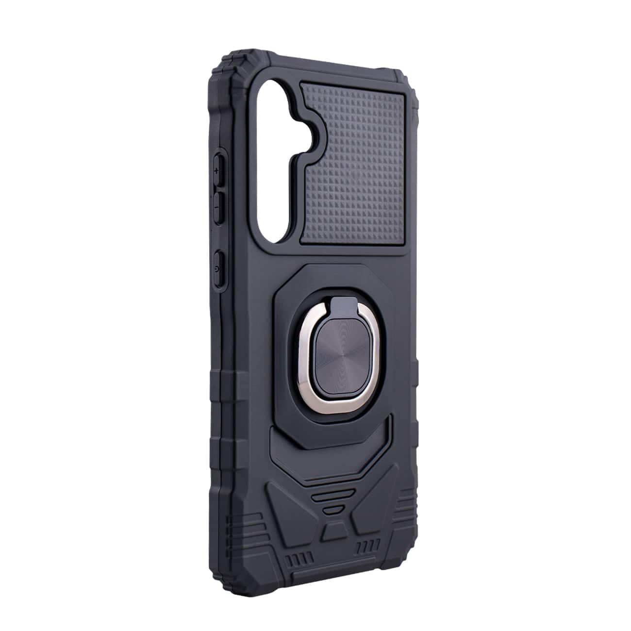 Reiko - Kickstand Ring Holder Tpu Shockproof Case For Samsung Galaxy A55 In - Black