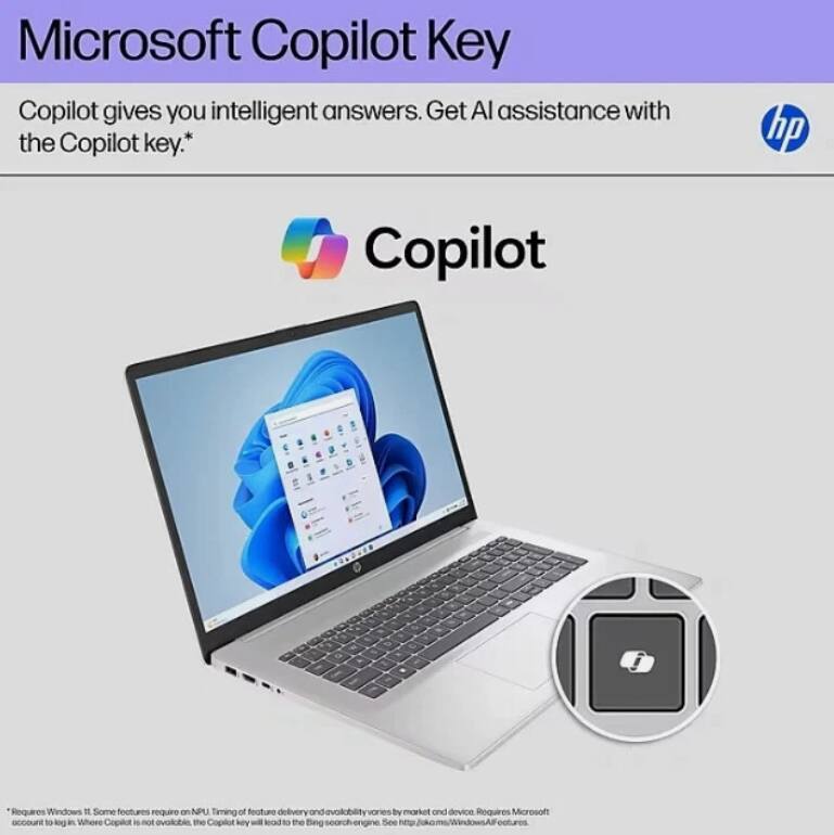 Microsoft Copilot Key

Copilot gives you intelligent answers. Get AI assistance with the Copilot key.*

Copilot

*Requires Windows 11. Some features require an NPU. Timing of feature delivery and availability varies by market and device. Requires Microsoft account to log in. Where Copilot is not available, the Copilot key will lead to the Bing search engine. See marketplace and device requirements. See https://aka.ms/windowsAIFeatures.