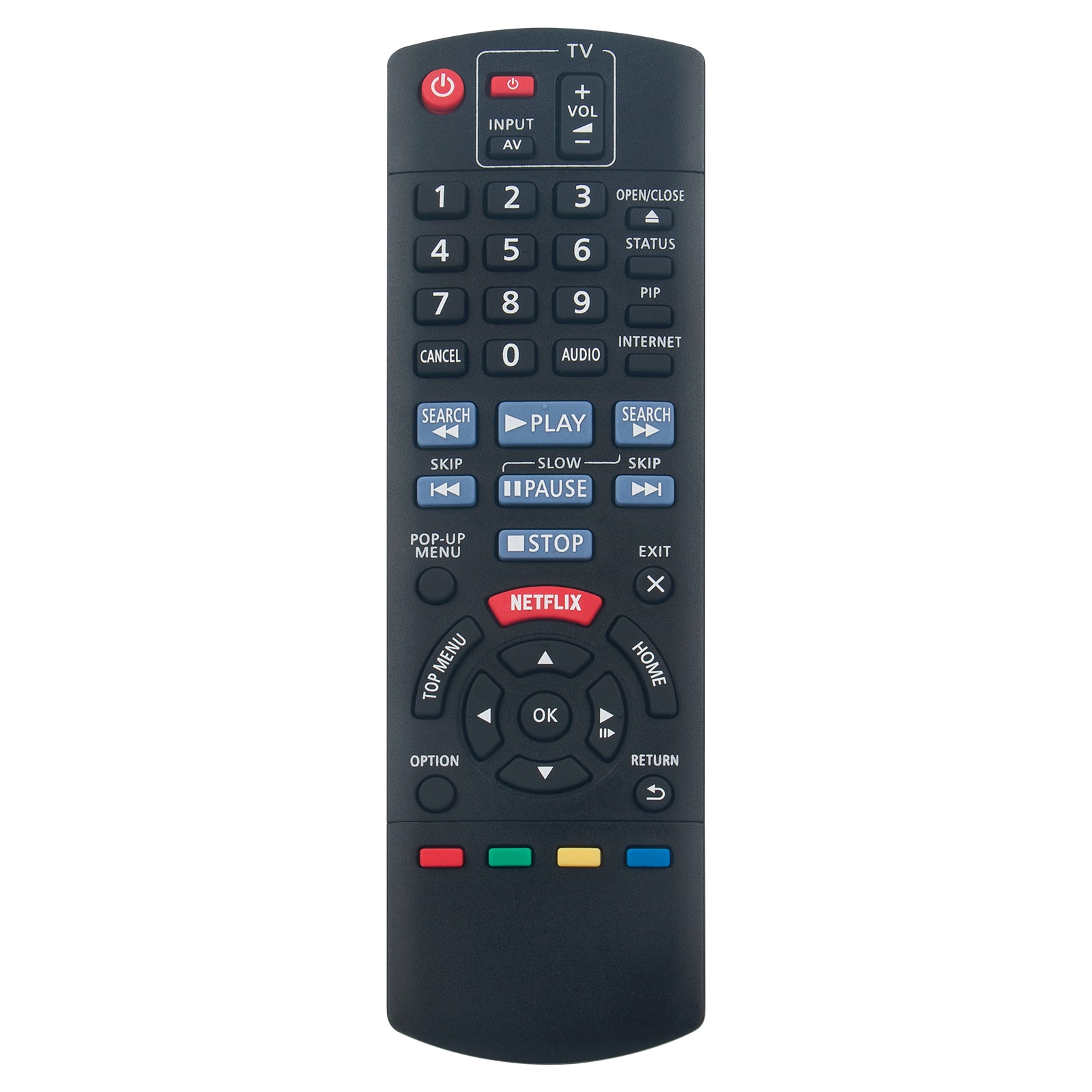 ZdalaMit - Replacement Remote N2QAYB000870 fit for Panasonic Blu-ray Disc Player DMP-BD79 DMP-BD79EB-K - Black