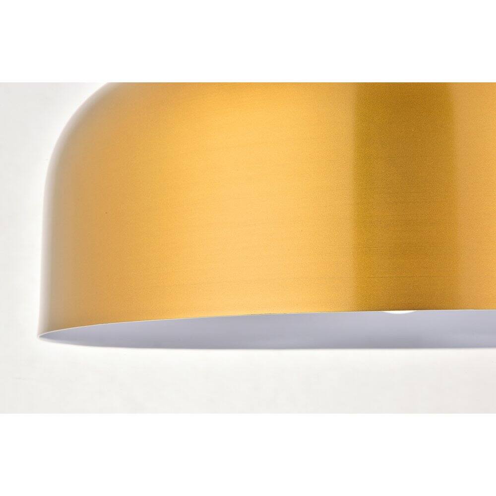 Alt View 1. Living District - Etude 1 Light Satin Gold And Black Pendant - Satin Gold And Black.