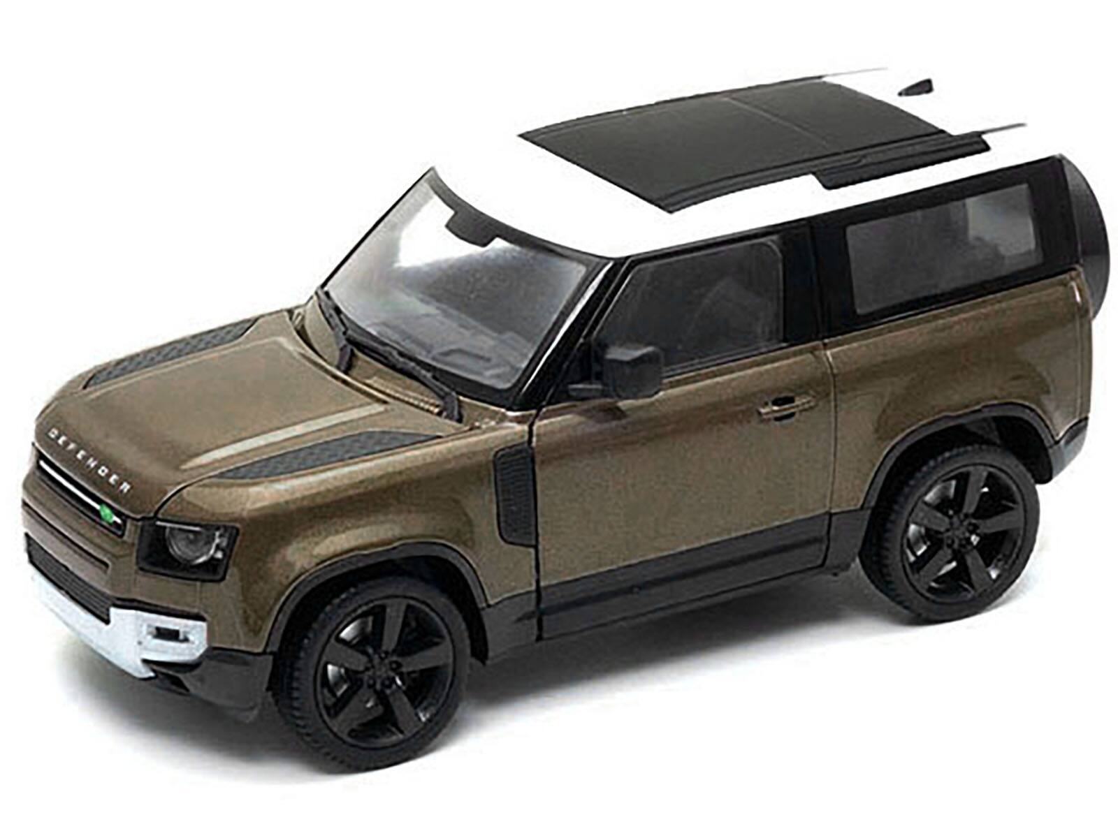 Alt View 1. Welly - 2020 Land Rover Defender Brown Metallic with White Top "NEX Models" 1/26 Diecast Model Car by Welly.