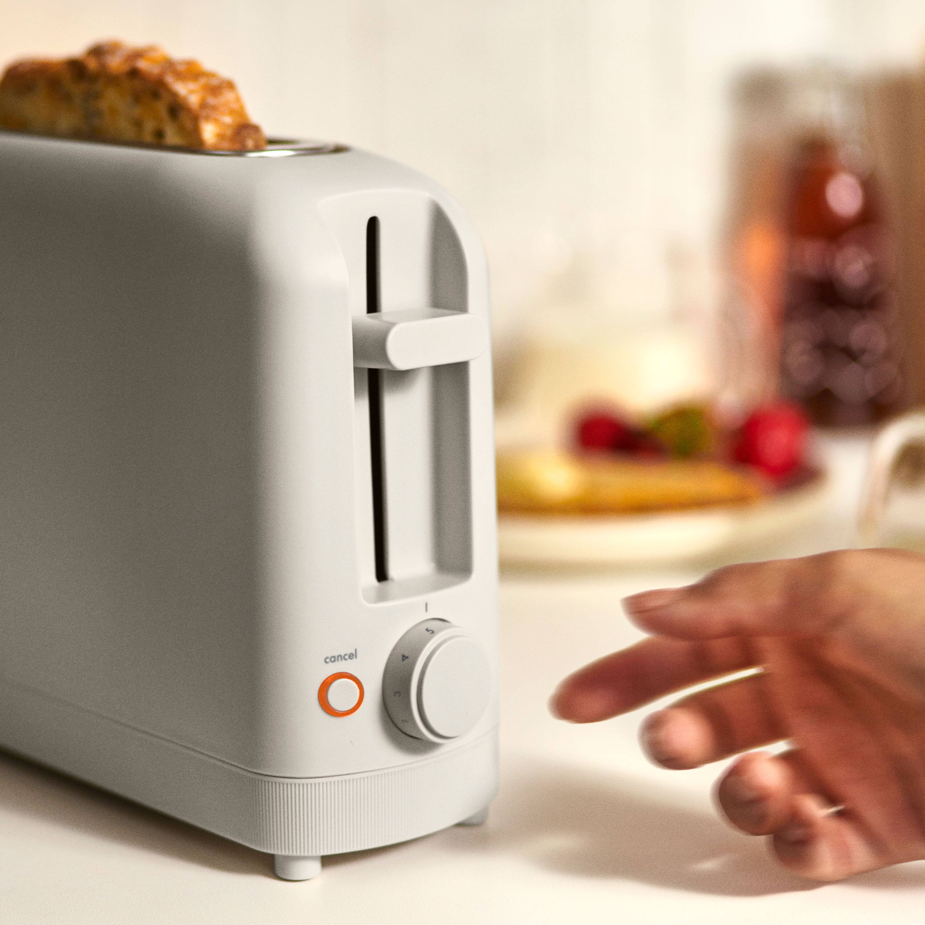 Alt View 12. Bella - Fits-anywhere Kitchenware: 2-Slice Slim Toaster with Long Wide Slot - Oatmilk.