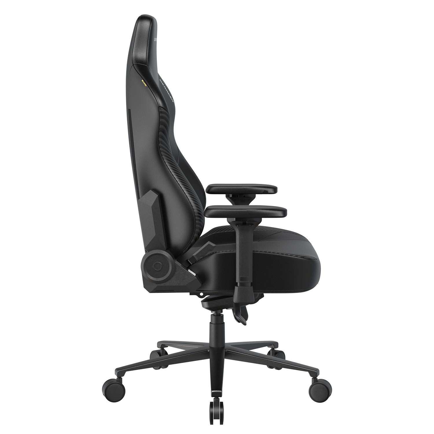 Left. DXRacer - DXRacer Craft Series Gaming Chair – PU Leather, Ergonomic Recliner with 4D Armrests & Magnetic Headrest - Black.
