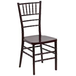 Emma + Oliver - Wedding & Event Resin Stacking Chiavari Dining Chair - Mahogany