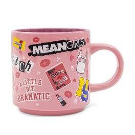 Silver Buffalo - Mean Girls Icons Ceramic Mug | Holds 13 Ounces - Pink