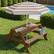 Alt View 2. Best Choice Products - Best Choice Products Kids 3-in-1 Outdoor Sand and Water Activity Picnic Table with Umbrella - Walnut/Beige - Walnut/Beige.