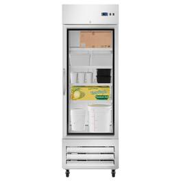 Koolmore - 27 in. Commercial One Glass Door Convertible Reach-In Refrigerator/Freezer with 23 Cu. Ft. Capacity - Stainless Steel