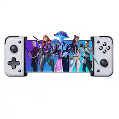 Front. Anysun - M05 Mobile Controller for iPhone 15/Android: Hall Trigger, Vibration, Plug & Play via Bluetooth/USB-C - White.