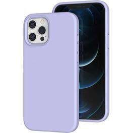 Entronix - Liquid Silicone Case for iPhone 12 and 12 Pro - Superior Protection and Comfort - Purple
