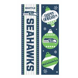 Evergreen Enterprises - Seattle Seahawks 47" Double Sided Christmas Leaner Fan Sign - Multicolor