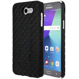 RomeTech - Shell Holster Combo Case for Samsung Galaxy J7 - Black