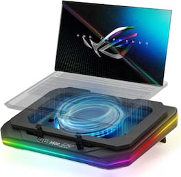 HongFei - Cooling Pad for Asus ROG Zephyrus G16 G14 G15 M16 M15 S S17 Zephyrus Duo 16 15 ROG Flow X16 Gaming Laptop, Turbo Fan - Black