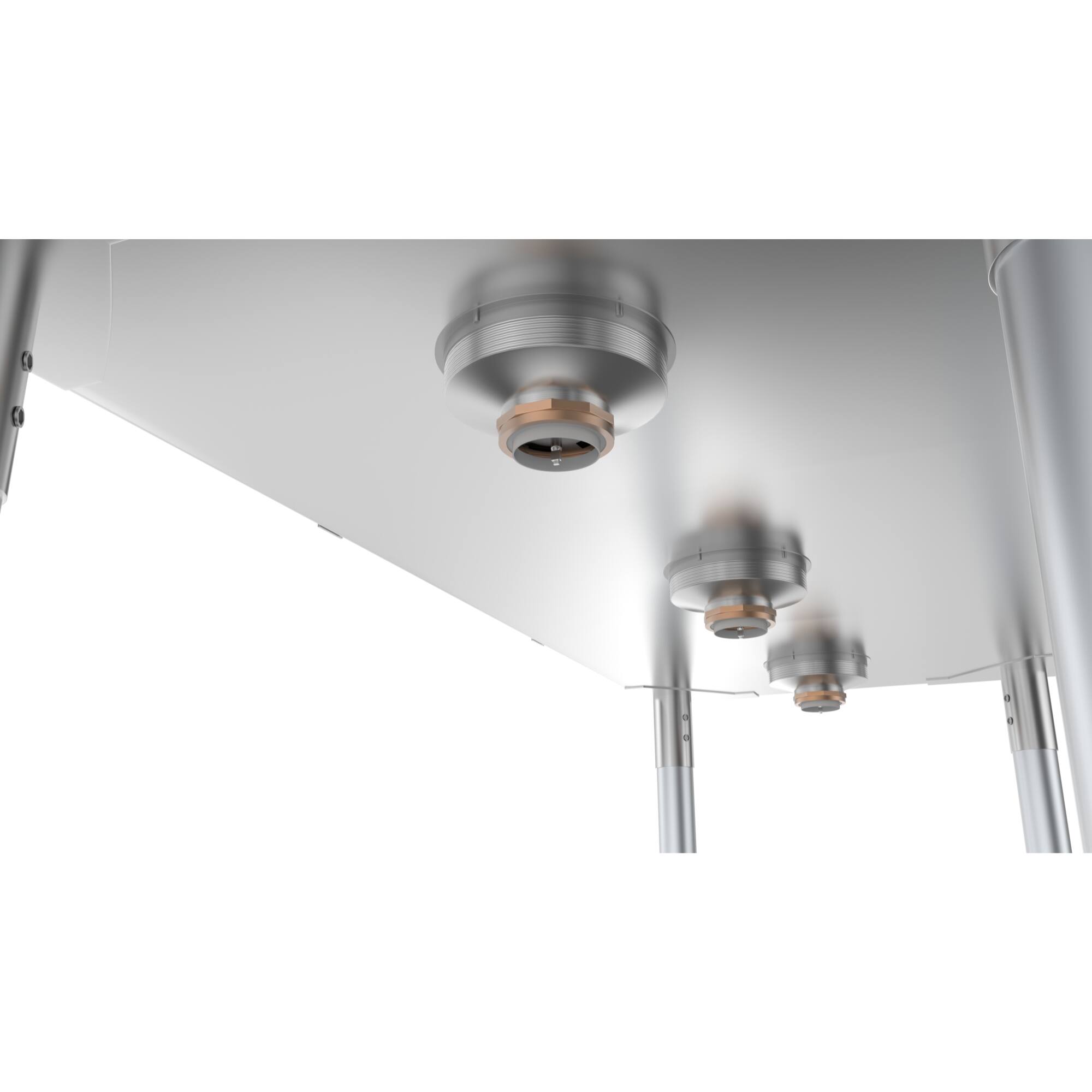 Alt View 3. Koolmore - 51 in. Three Compartment Stainless Steel  Sink with Drainboard, Bowl Size 12"x 16"x 10" SC121610-12R3. - Stainless Steel.