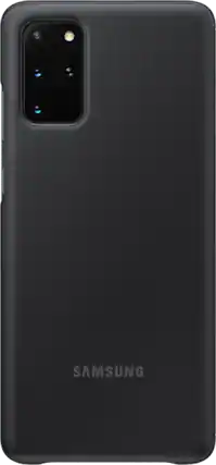 Front. Samsung - Samsung Black S-View Flip Cover - Samsung Galaxy S20+ 5G - Black.