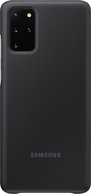 Front. Samsung - Samsung Black S-View Flip Cover - Samsung Galaxy S20+ 5G - Black.