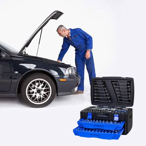 Left. LOVMOR - Hand Tool Box with Toolset 266Pcs.