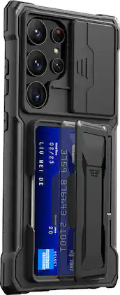 SaharaCase - ArmorElite Wallet Case for Samsung Galaxy S24 Ultra - Scorpion Black