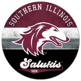Jardine - Southern Illinois Salukis 20'' x 20'' Retro Logo Circle Sign - Maroon