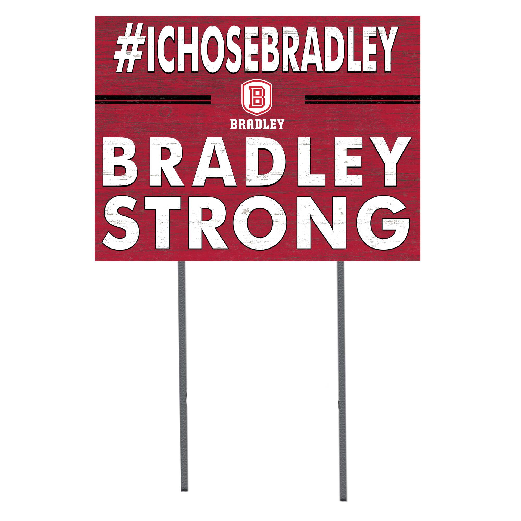 Bradley Braves 18'' x 24'' I Chose Lawn Sign