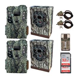 Browning - 2PK Pro Scout Max HD Cell TrailCamera, Sec/Box, LockCable 32GB M/CRD,CR