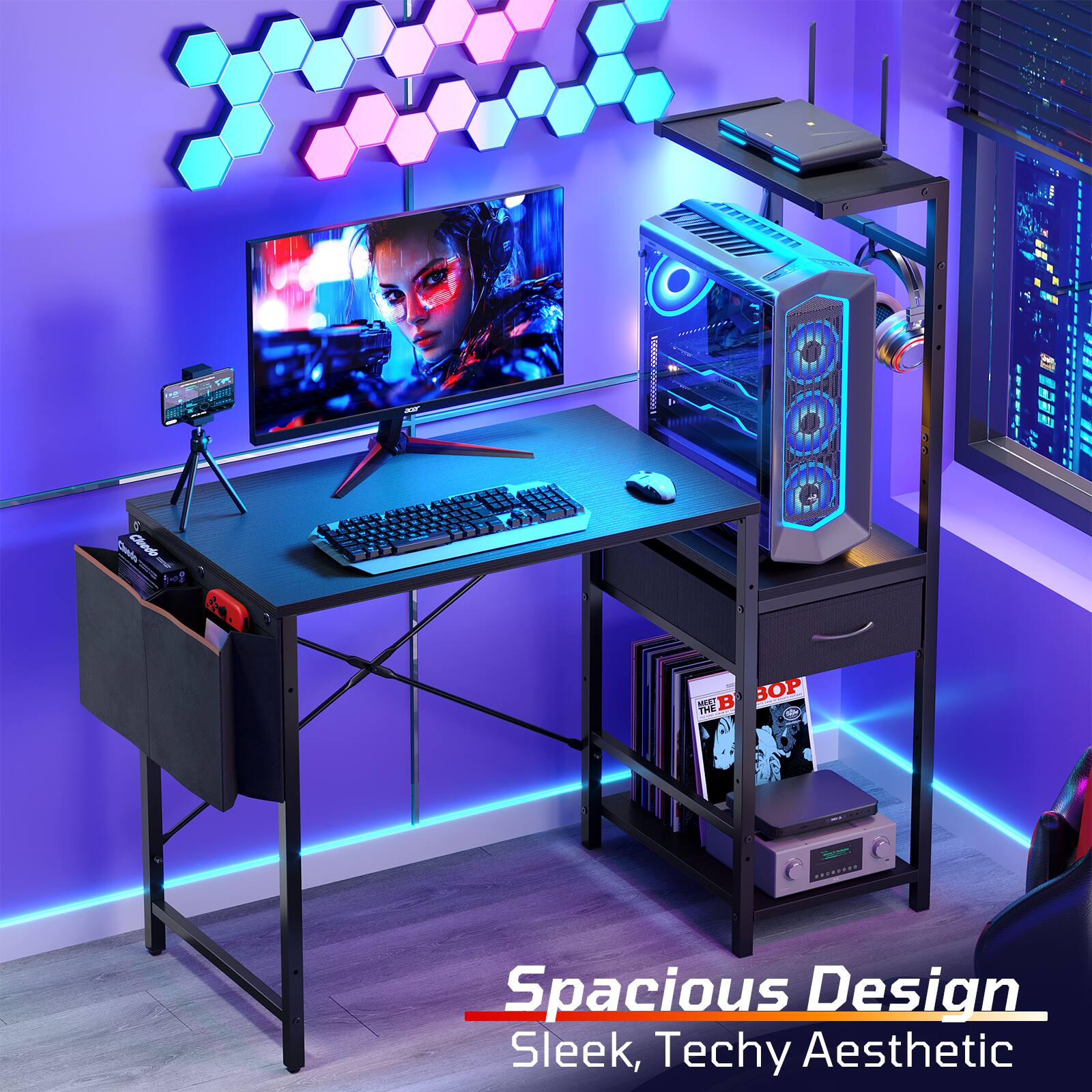 Spacious Design Sleek, Techy Aesthetic