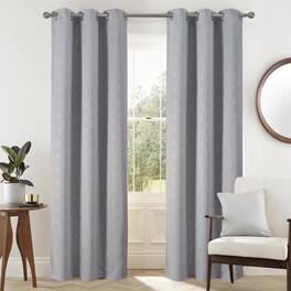 RT Designers Collection - Transform Your Room With Gatsby Rubber Blackout Grommet Curtain Panel 54" X 90" Grey - Brown