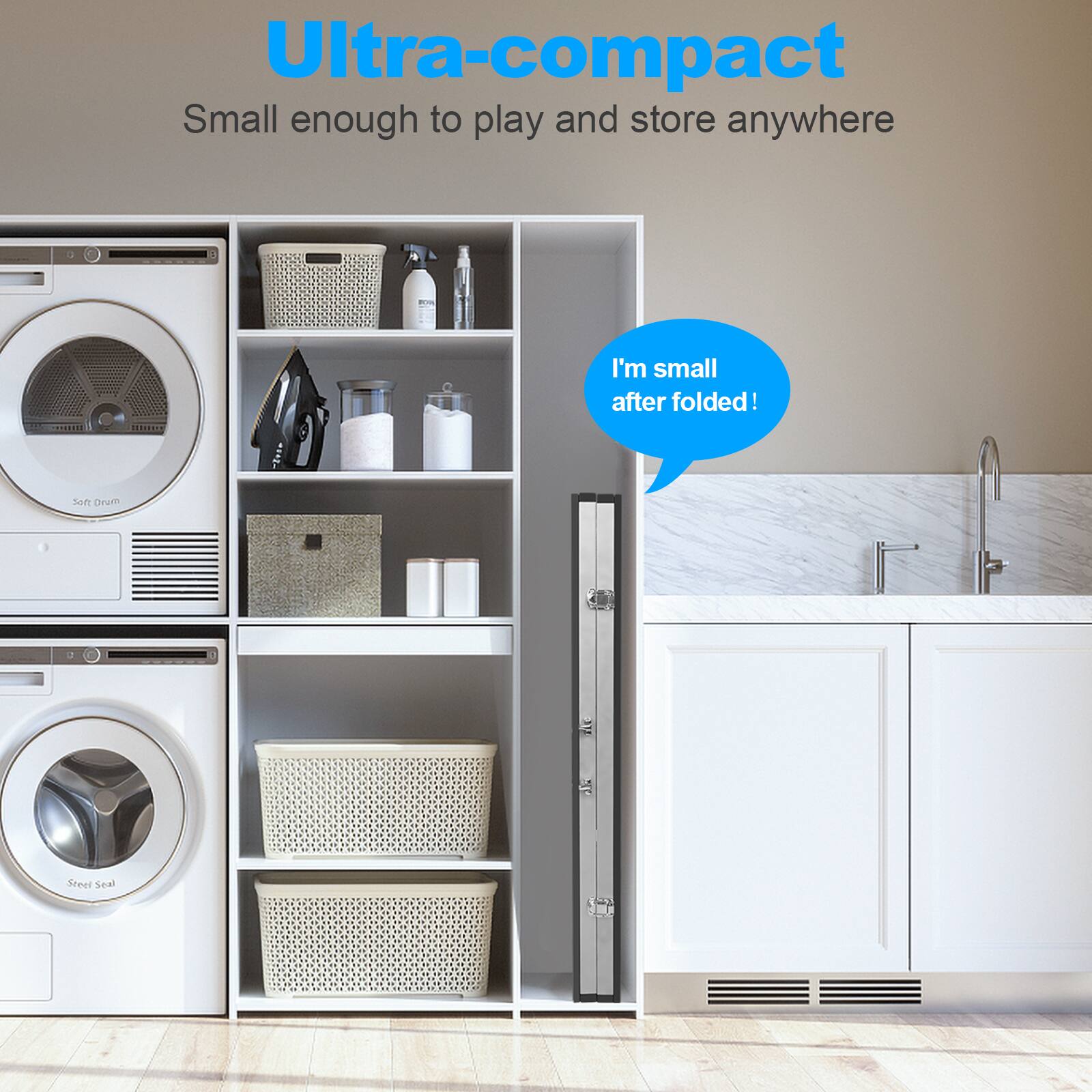 Ultra-compact  
Small enough to play and store anywhere  

I'm small after folded!