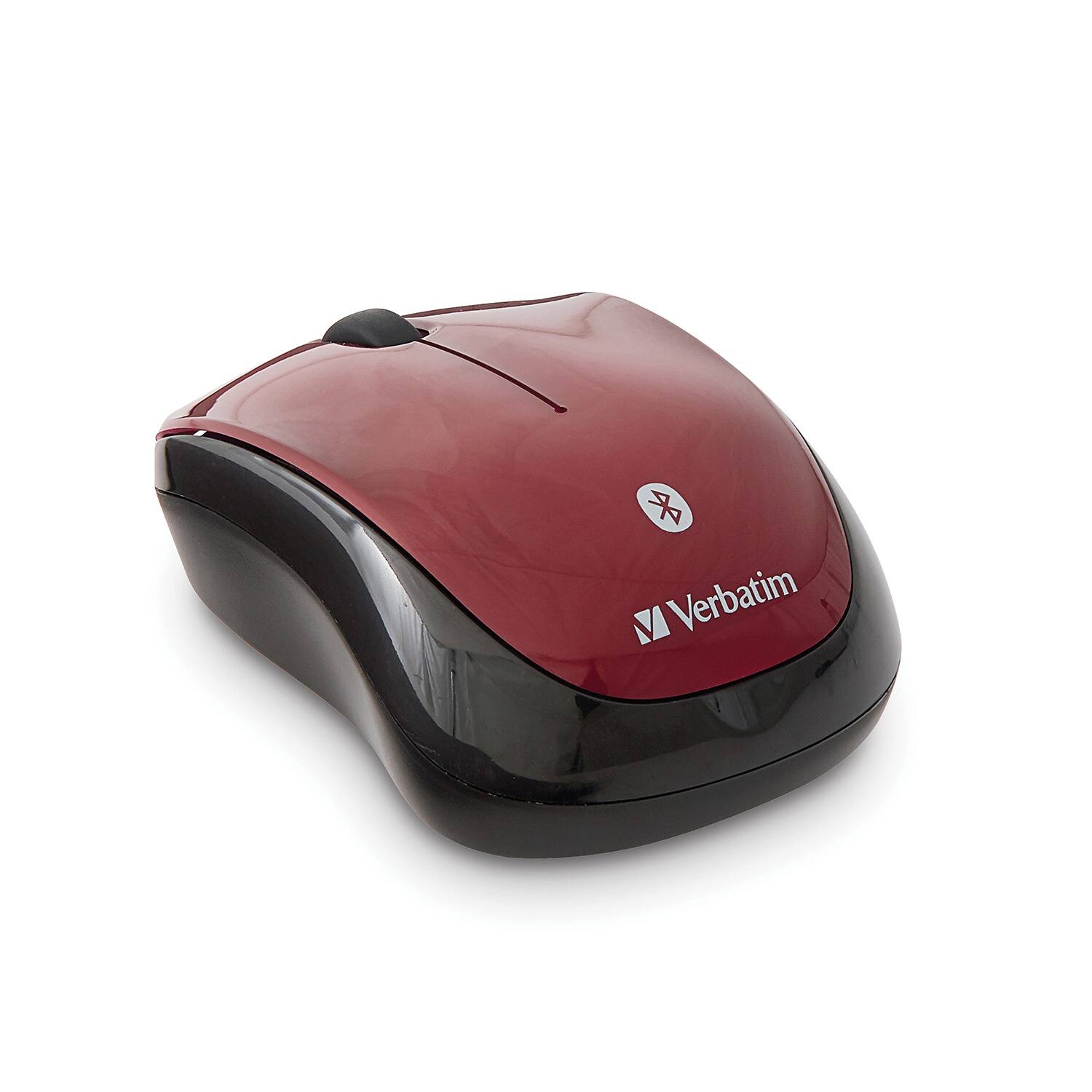 Angle. Verbatim - Verbatim 70240 Cordless Blue-led Tablet Mouse, Multi-trac, 3 Buttons, Bluetooth (garnet) - red.
