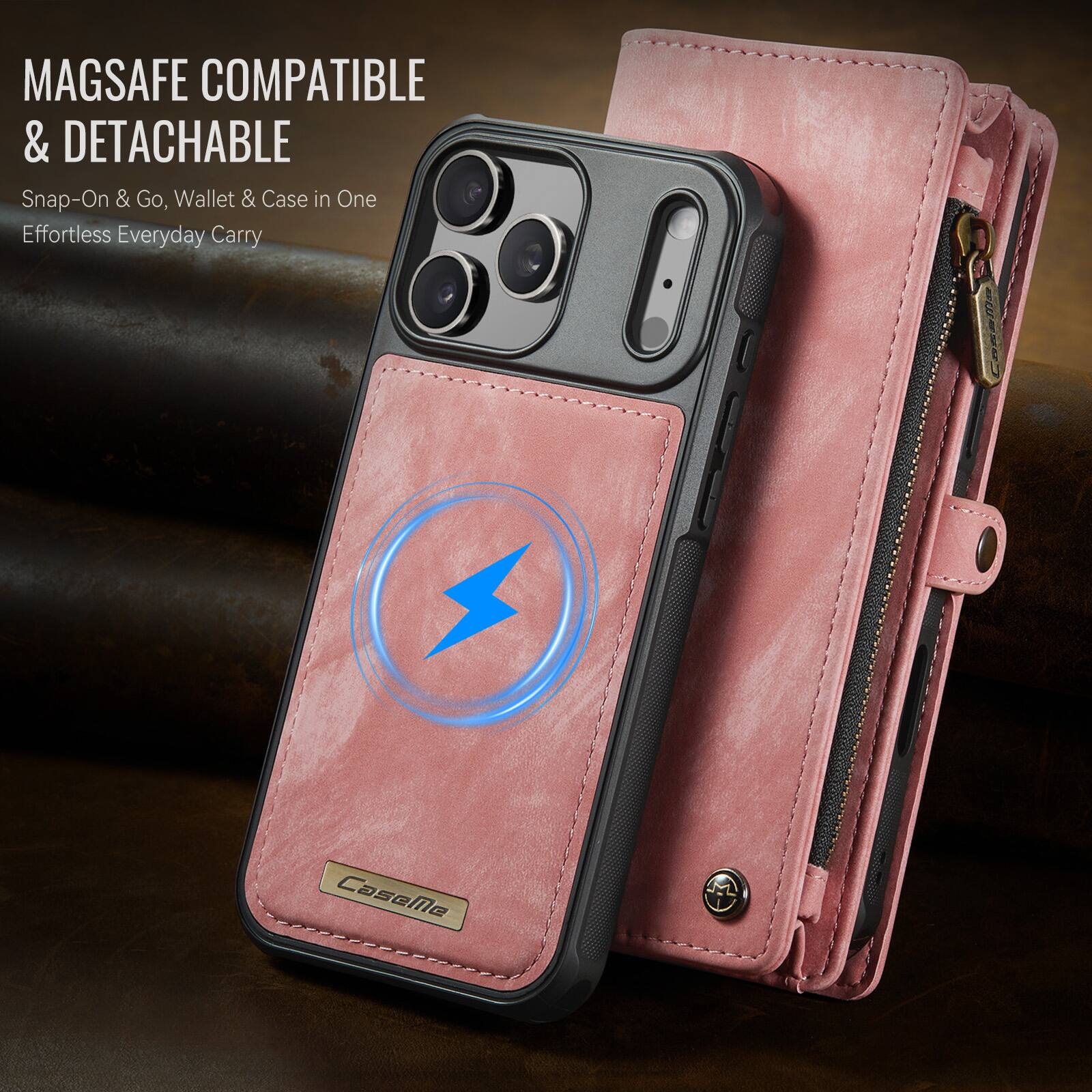 MAGSAFE COMPATIBLE & DETACHABLE  
Snap-On & Go, Wallet & Case in One  
Effortless Everyday Carry