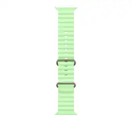 Apple - 49mm Ocean Band - Natural Titanium Finish - Neon Green