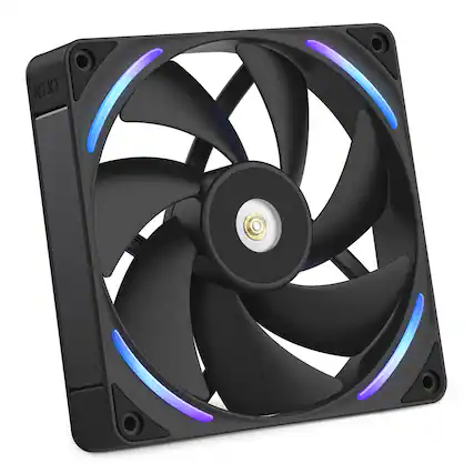 Front. NZXT - NZXT - F140X Performance Fan - 140mm PWM RGB Computer Case Fan with LCP Frame & Blades - Black.