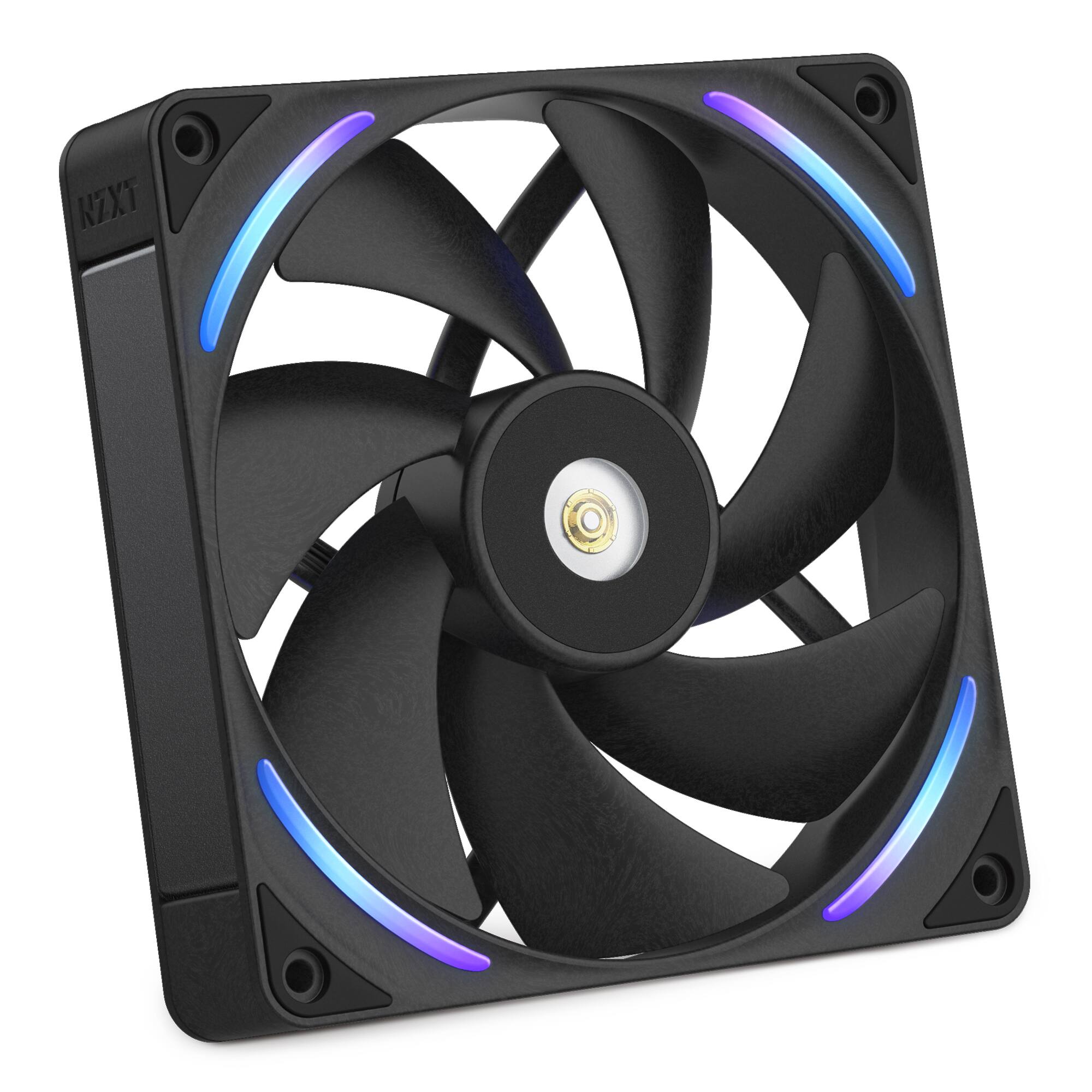 NZXT - F140X Performance Fan - 140mm PWM RGB Computer Case Fan with LCP Frame & Blades - Black