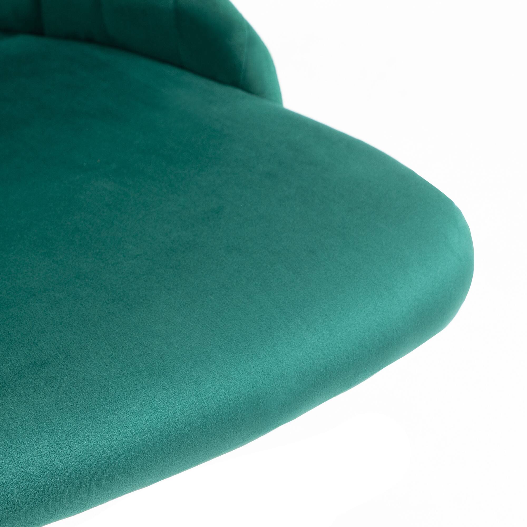Alt View 5. Vinsetto - Mid-Back Office Chair, Velvet Fabric Swivel Scallop Shape Computer Desk Chair for Home Office or Bedroom - green.