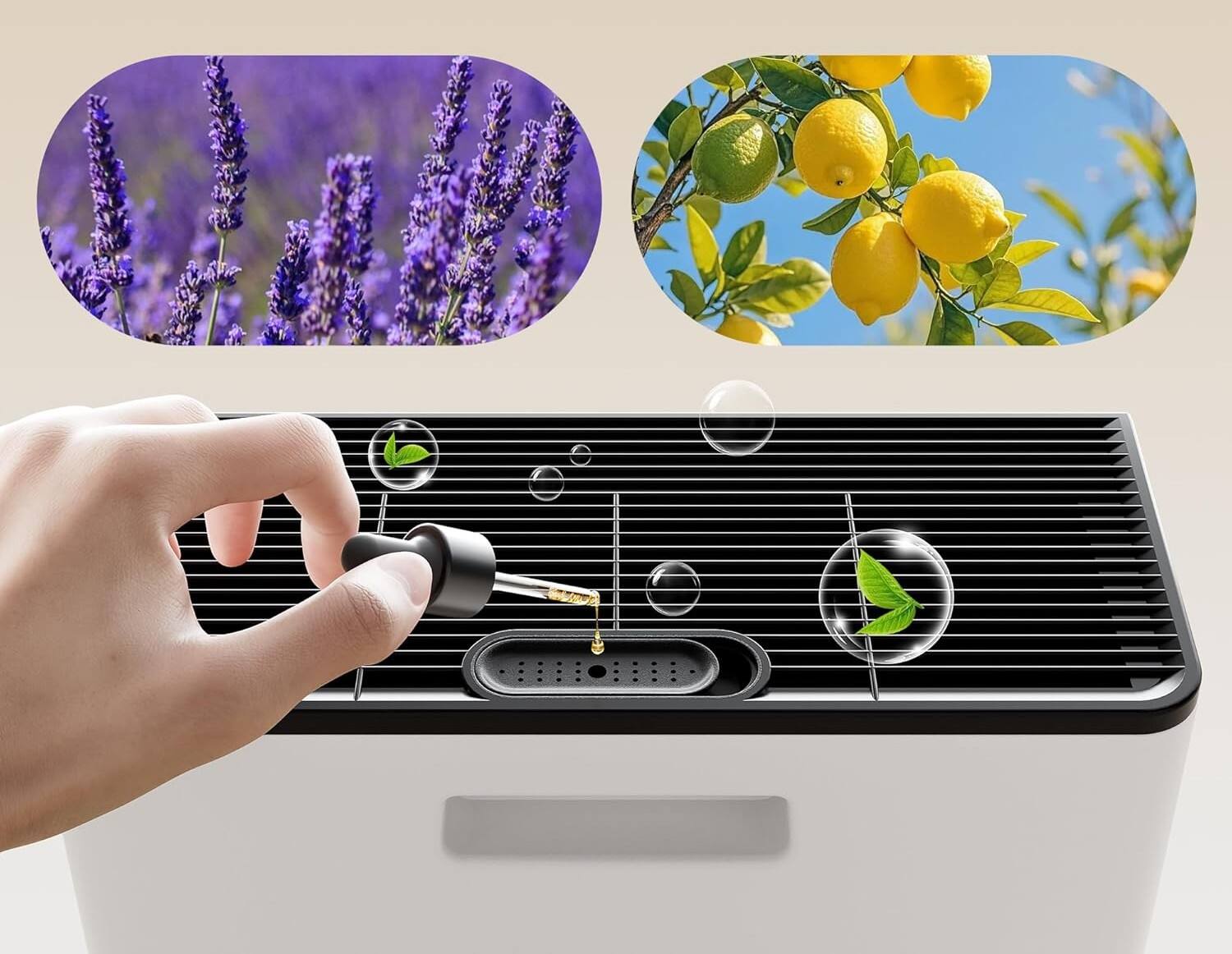 Alt View 2. FINEAK - Air Purifier-Clean Air for Large Homes, Pets & Aromatherapy - White.