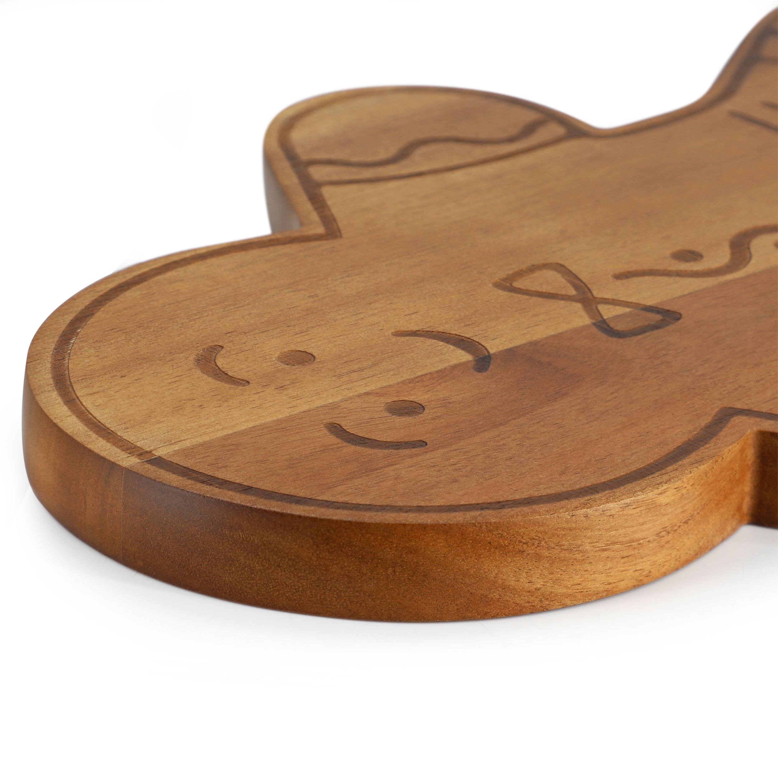 Alt View 3. Martha Stewart - Martha Stewart 13.9 Inch Acacia Wood Gingerbread Cheese Board - Brown.