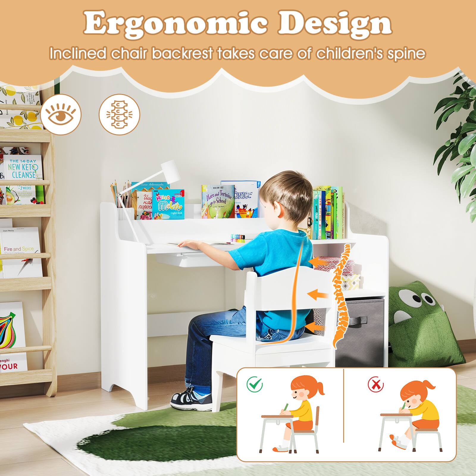 Ergonomic Design  
Inclined chair backrest takes care of children's spine  

14-DAY NEW KETO CLEANSE  
26g KETO  

Fire and Spice  

Engage Your
