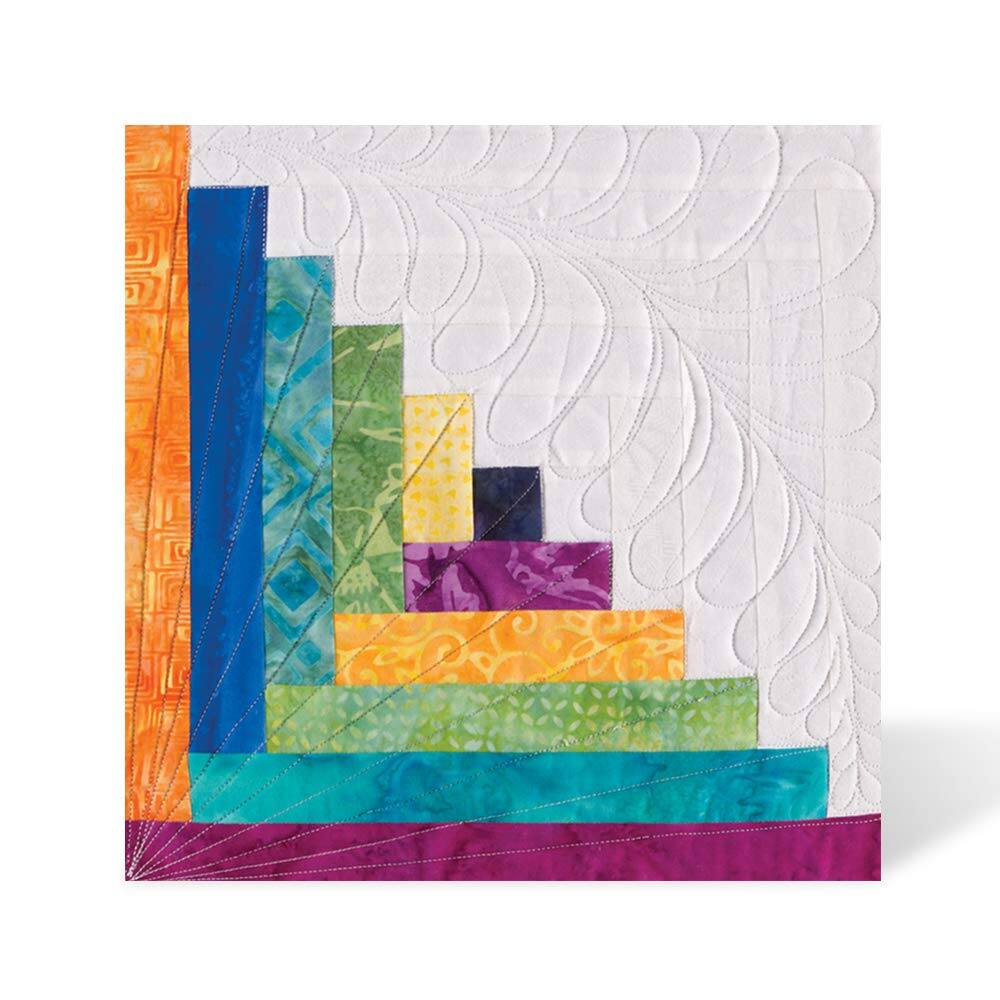 Left. AccuQuilt - GO! Fabric Cutting Dies-Log Cabin 12 in. Finished by Leslie Main,Black - Black.