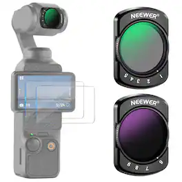 Neewer - Variable ND Filter Kit for DJI Osmo Pocket 3 - ND2-32 & ND64-512 with Screen Protectors