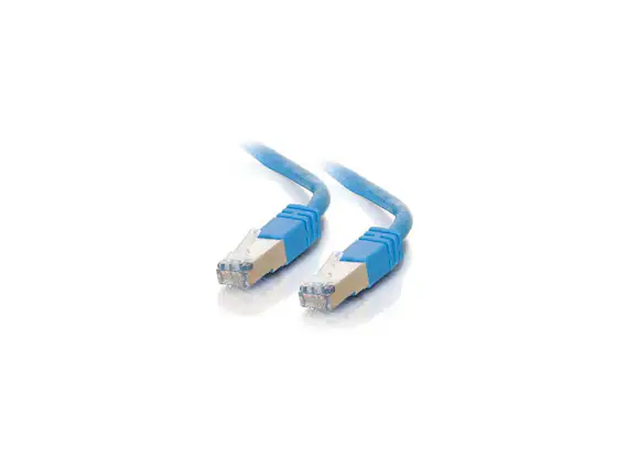 Front. Cables to Go - C2G 27256 Cat5e Cable - Snagless Shielded Ethernet Network Patch Cable, Blue (10 Feet, 3.04 Meters).