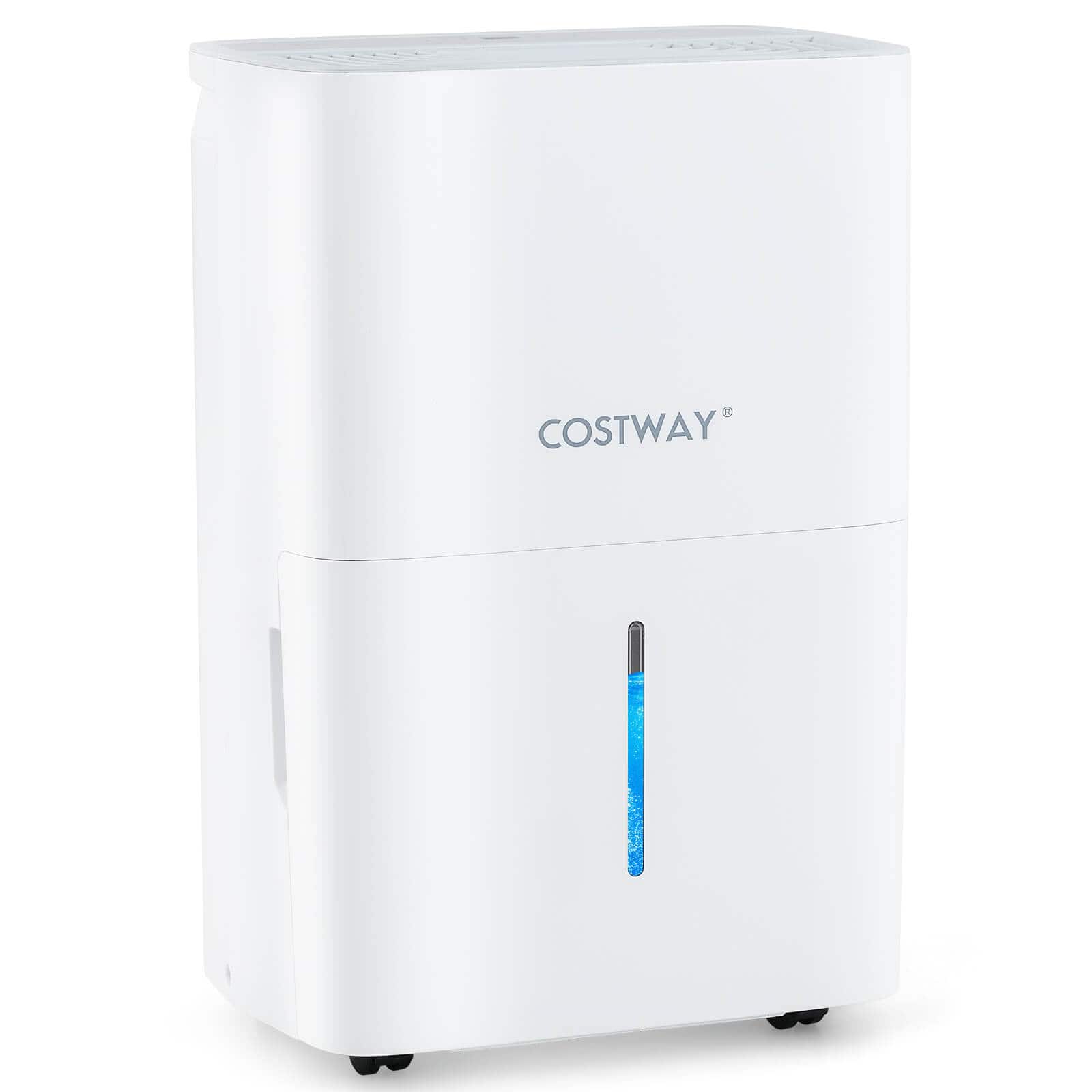 Costway - 94.5 Pints Dehumidifier for Home with 24H Timer LED Display Large Water Tank 6000 Sq. ft Coverage Area - White