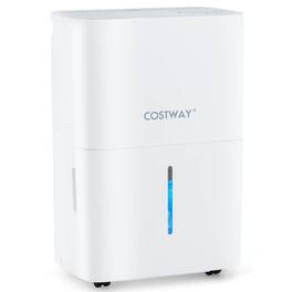 Costway - 65 Pints Energy Star Dehumidifier with 2 Modes & 3 Fan Speeds 24-Hour Timer 5000 Sq. ft Coverage Area - White
