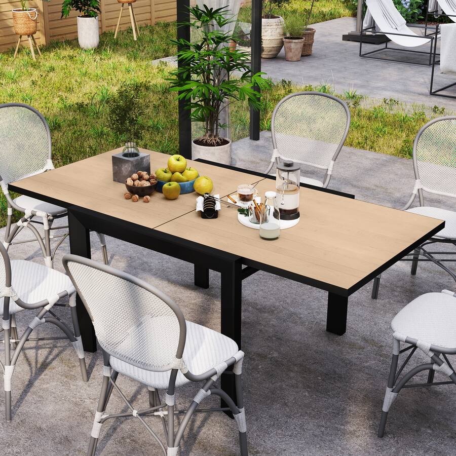 Outsunny Aluminum Outdoor Dining Table for People, 71