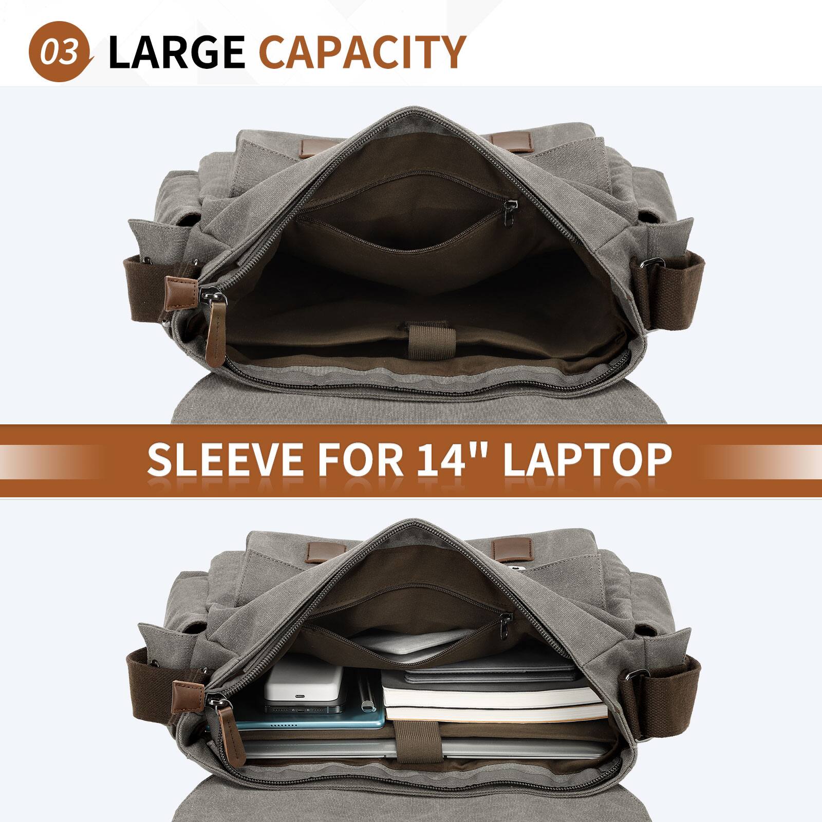 03 LARGE CAPACITY

SLEEVE FOR 14" LAPTOP