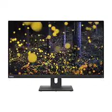 Front. Lenovo - Lenovo ThinkVision E27q-20 27" Monitor 2560 x 1440 75 Hz 6 ms 350 nits - Black.