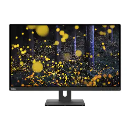 Front. Lenovo - Lenovo ThinkVision E27q-20 27" Monitor 2560 x 1440 75 Hz 6 ms - Black.