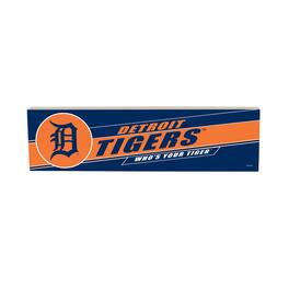 Evergreen Enterprises - Detroit Tigers 5" x 18" Shadow Logo Wood Mantle Sign - Multicolor