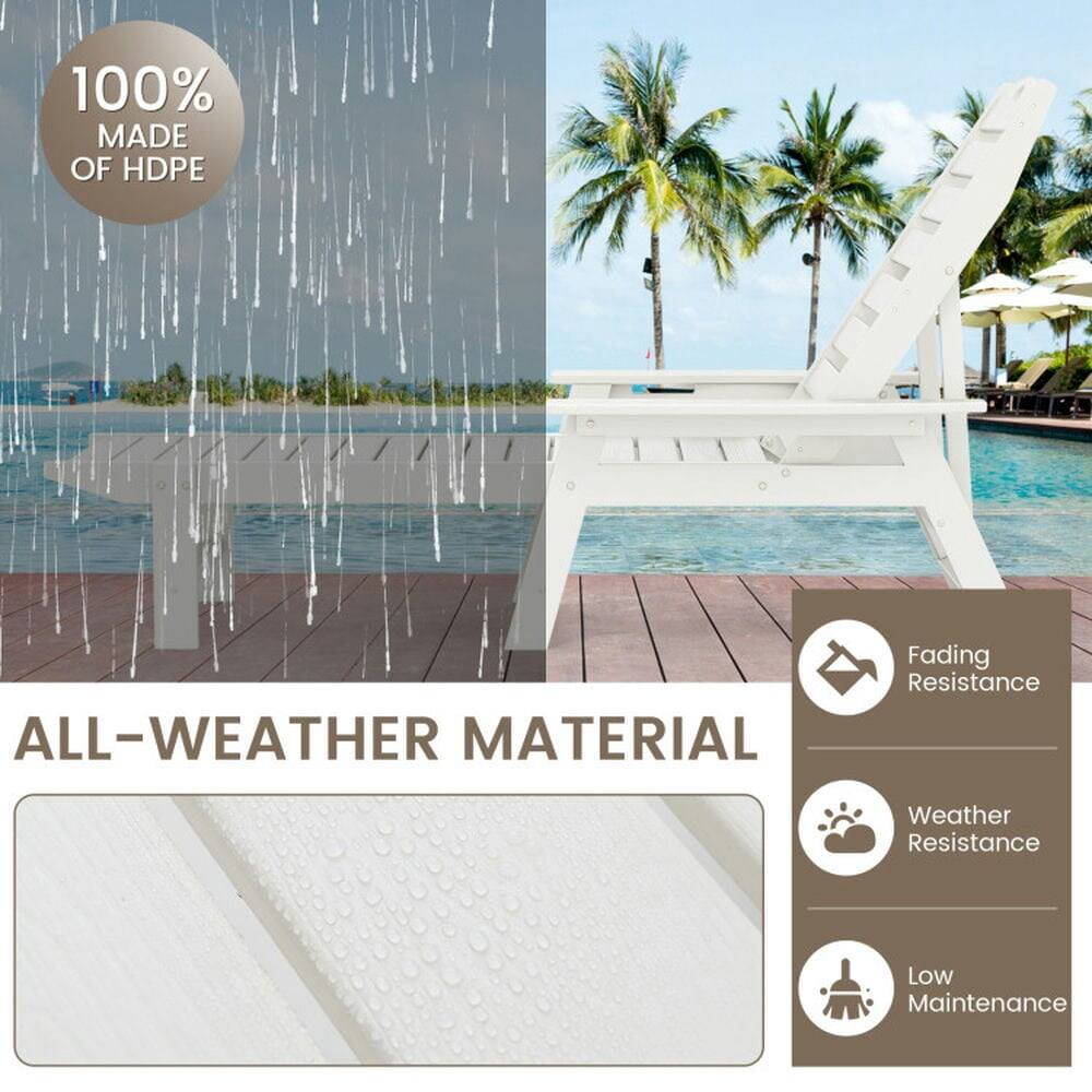 100% MADE OF HDPE  
ALL-WEATHER MATERIAL  
- Fading Resistance  
- Weather Resistance  
- Low Maintenance
