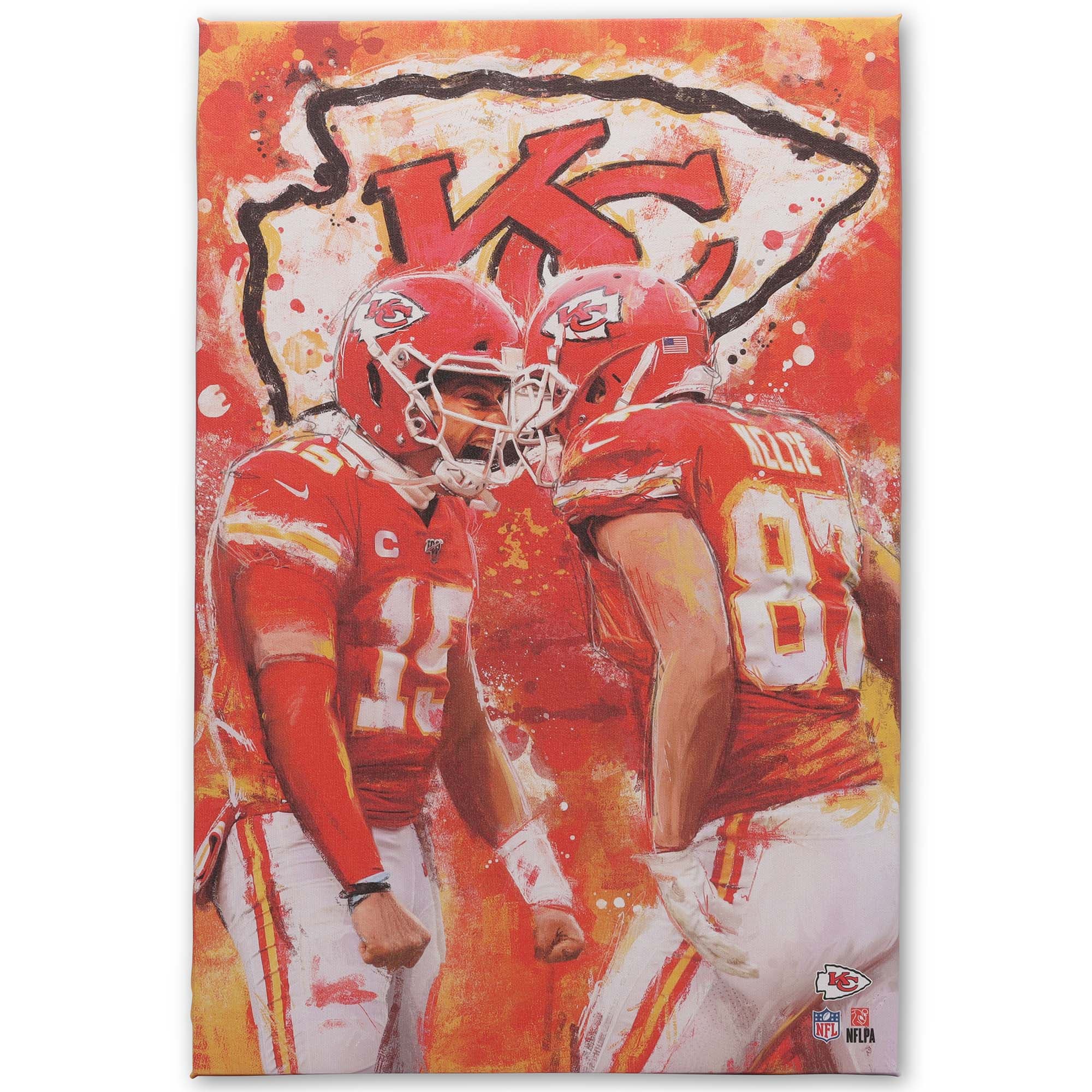 Kansas City Chiefs 15" x 23" Graffiti Canvas Wall Art